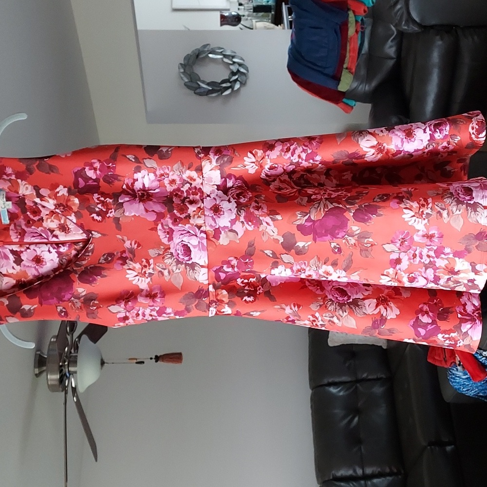 Vintage Cecico Fit and Flare, floral dress, sz S, EUC